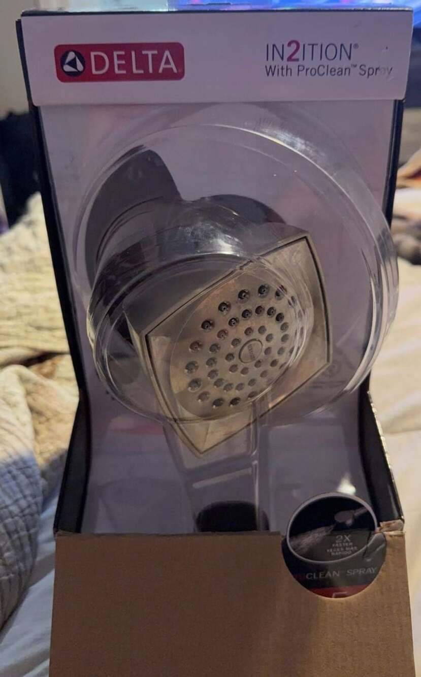 Delta 75546SN In2ition ProClean 5-Spray Shower Head SpotShield Brushed Nickel